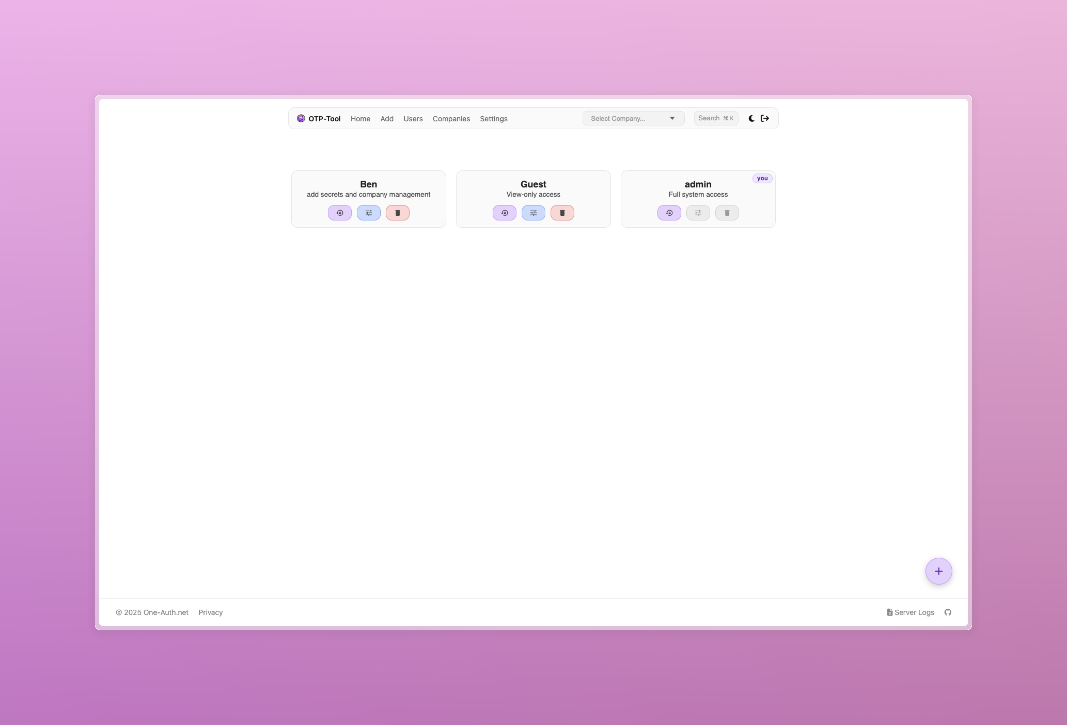 OTP-Tool User Page
