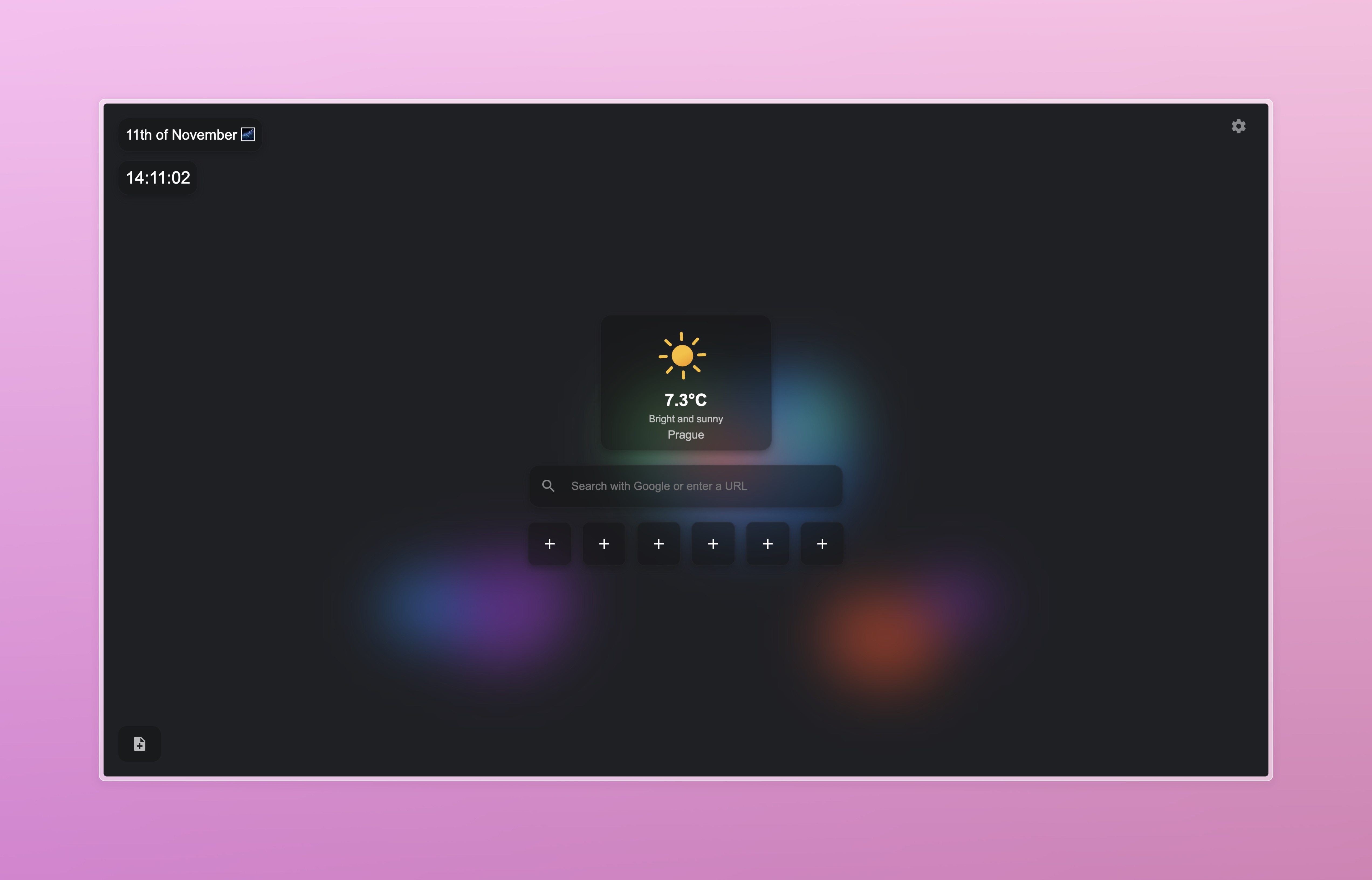 Startpage Addon Preview